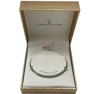 Charlotte & Lexi bracelet goldtone Green sterling silver fashion jewelry new